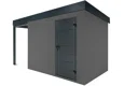 GARDEON® Gartenhaus mit Hörmann-Türen und überdachtem Bereich