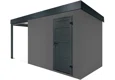 GARDEON® Gartenhaus mit Hörmann-Türen und überdachtem Bereich