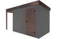 GARDEON® Gartenhaus mit Hörmann-Türen und überdachtem Bereich