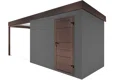 GARDEON® Gartenhaus mit Hörmann-Türen und überdachtem Bereich