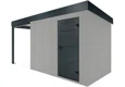 GARDEON® Gartenhaus mit Hörmann-Türen und überdachtem Bereich
