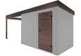 GARDEON® Gartenhaus mit Hörmann-Türen und überdachtem Bereich