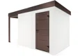GARDEON® Gartenhaus mit Hörmann-Türen und überdachtem Bereich