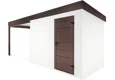 GARDEON® Gartenhaus mit Hörmann-Türen und überdachtem Bereich