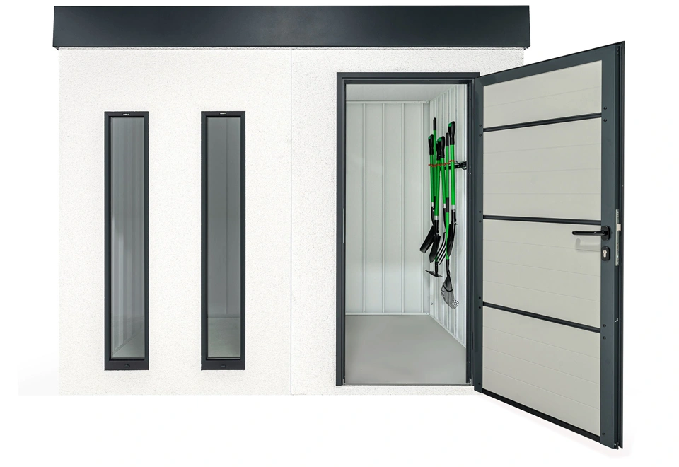 GARDEON® Gartenhaus mit Hörmann-Türen und zwei Lichtbändern