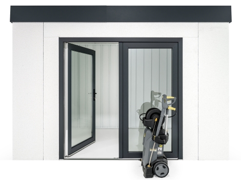 GARDEON® Gartenhaus mit Panorama-Doppelflügeltür