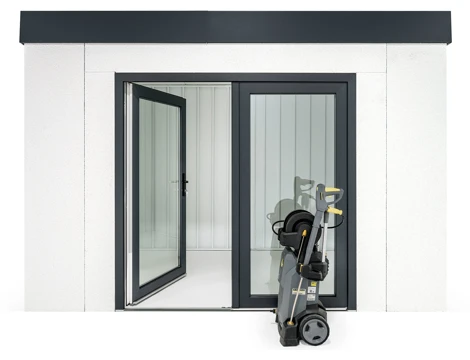 GARDEON® Gartenhaus mit Panorama-Doppelflügeltür GARDEON® Gartenhaus mit Panorama-Doppelflügeltür