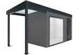 GARDEON® Gartenhaus mit Panoramafenster und überdachtem Bereich