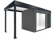 GARDEON® Gartenhaus mit Panoramafenster und überdachtem Bereich