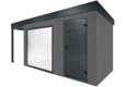 GARDEON® Gartenhaus mit Panoramafenster und überdachtem Bereich