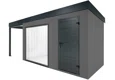GARDEON® Gartenhaus mit Panoramafenster und überdachtem Bereich
