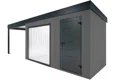 GARDEON® Gartenhaus mit Panoramafenster und überdachtem Bereich