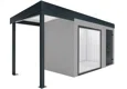 GARDEON® Gartenhaus mit Panoramafenster und überdachtem Bereich