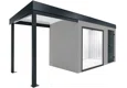GARDEON® Gartenhaus mit Panoramafenster und überdachtem Bereich