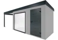 GARDEON® Gartenhaus mit Panoramafenster und überdachtem Bereich