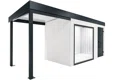 GARDEON® Gartenhaus mit Panoramafenster und überdachtem Bereich