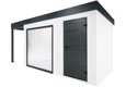 GARDEON® Gartenhaus mit Panoramafenster und überdachtem Bereich