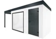 GARDEON® Gartenhaus mit Panoramafenster und überdachtem Bereich