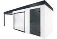 GARDEON® Gartenhaus mit Panoramafenster und überdachtem Bereich