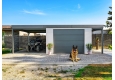 GARDEON® Gartenhaus mit sicherer Garagentür und Überdachung