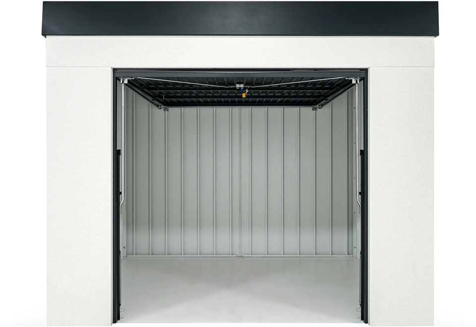 GARDEON® Gartenhaus mit sicherer Garagentür von Hörmann