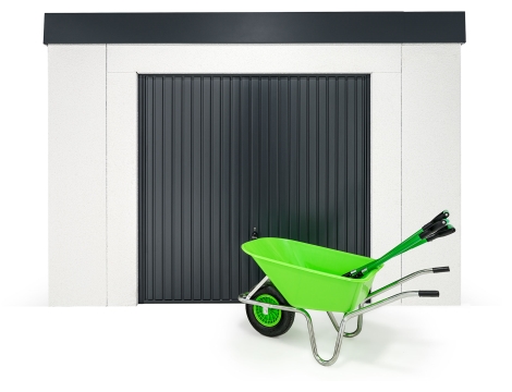 GARDEON® Gartenhaus mit sicherer Garagentür von Hörmann
