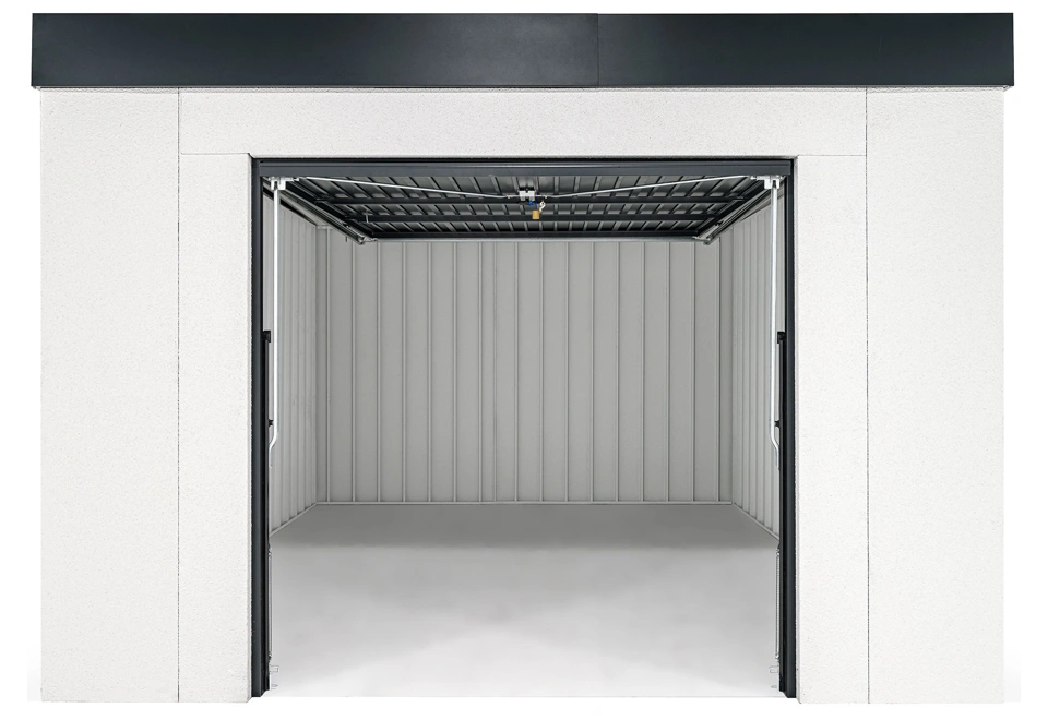 GARDEON® Gartenhaus mit sicherer Garagentür von Hörmann