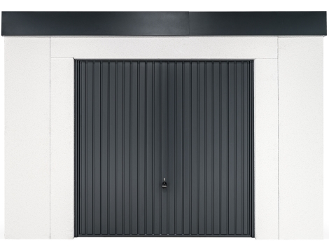 GARDEON® Gartenhaus mit sicherer Garagentür von Hörmann