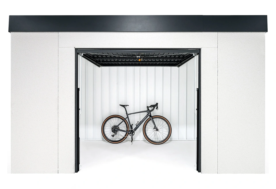 GARDEON® Gartenhaus mit sicherer Garagentür von Hörmann