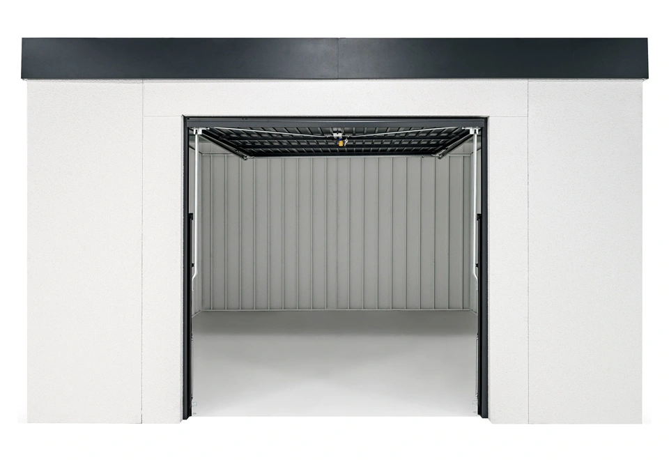 GARDEON® Gartenhaus mit sicherer Garagentür von Hörmann