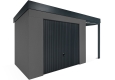 GARDEON® Gartenhaus mit sicherer Garagentür von Hörmann
