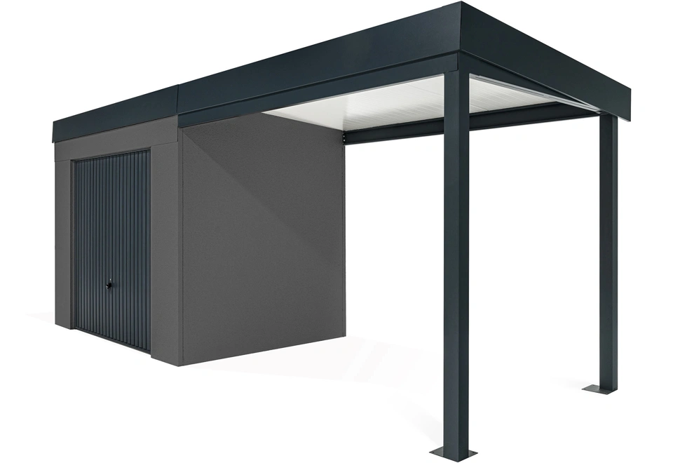 GARDEON® Gartenhaus mit sicherer Garagentür von Hörmann