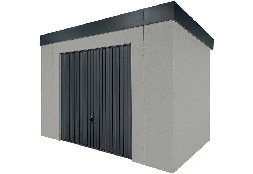 GARDEON® Gartenhaus mit sicherer Garagentür von Hörmann