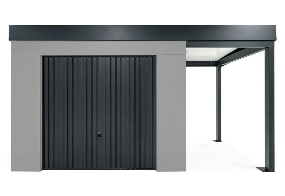 GARDEON® Gartenhaus mit sicherer Garagentür von Hörmann