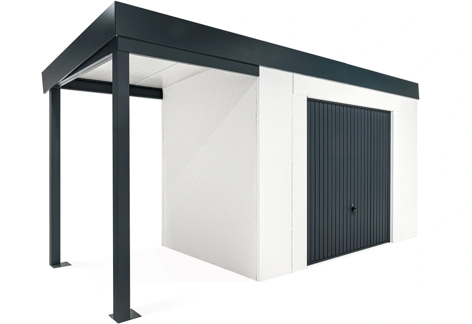 GARDEON® Gartenhaus mit sicherer Garagentür von Hörmann