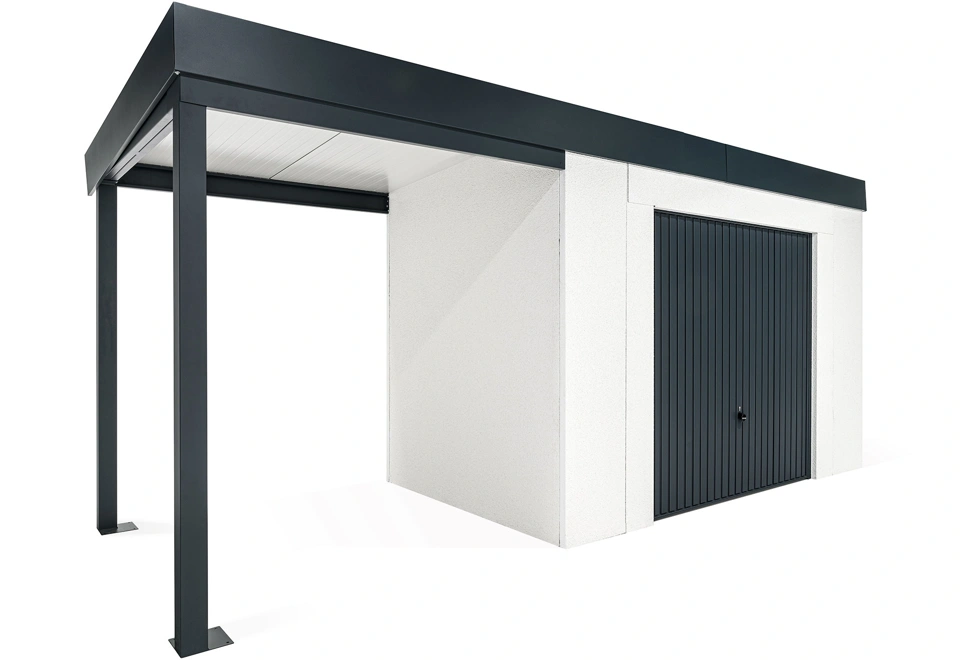 GARDEON® Gartenhaus mit sicherer Garagentür von Hörmann