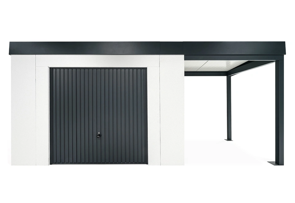 GARDEON® Gartenhaus mit sicherer Garagentür von Hörmann