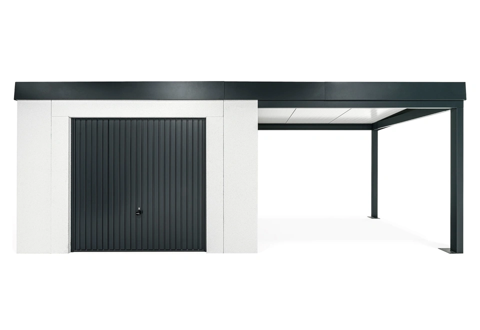 GARDEON® Gartenhaus mit sicherer Garagentür von Hörmann