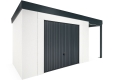 GARDEON® Gartenhaus mit sicherer Garagentür von Hörmann