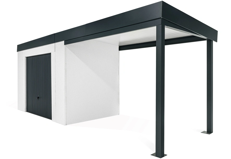 GARDEON® Gartenhaus mit sicherer Garagentür von Hörmann