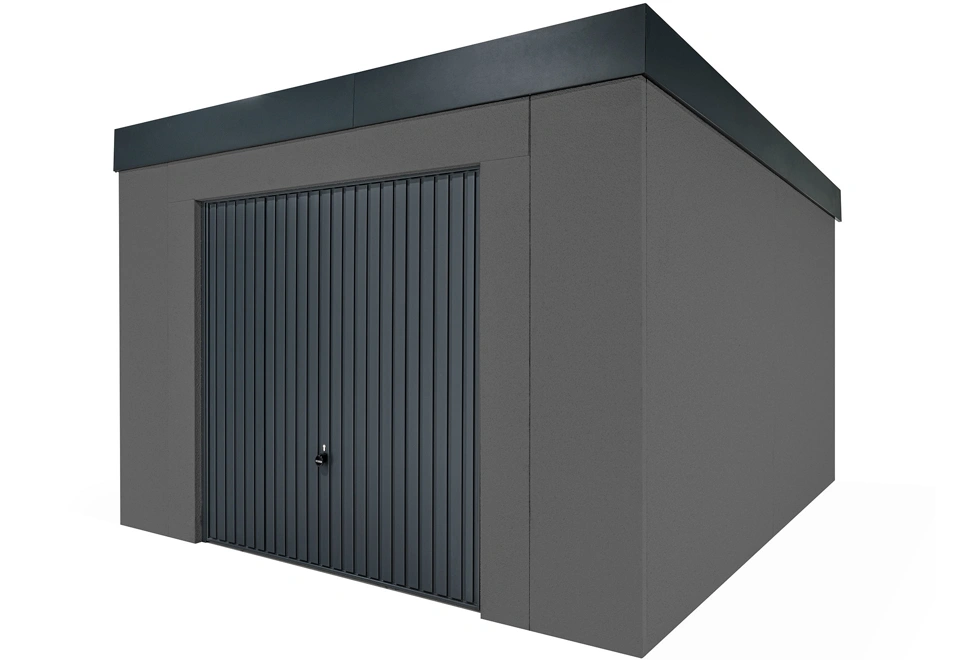 GARDEON® Gartenhaus mit sicherer Garagentür von Hörmann