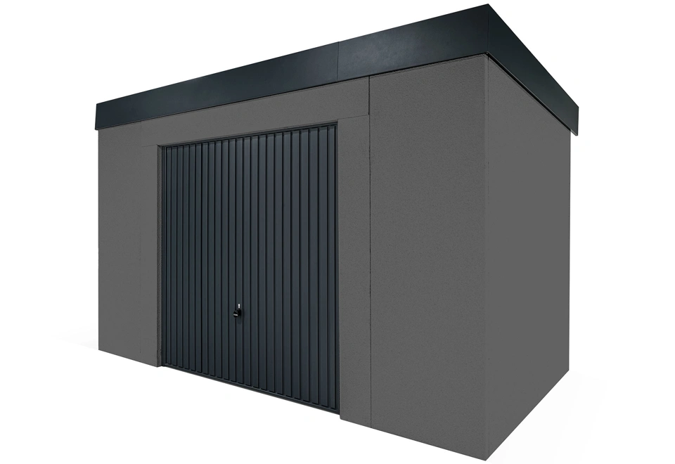 GARDEON® Gartenhaus mit sicherer Garagentür von Hörmann