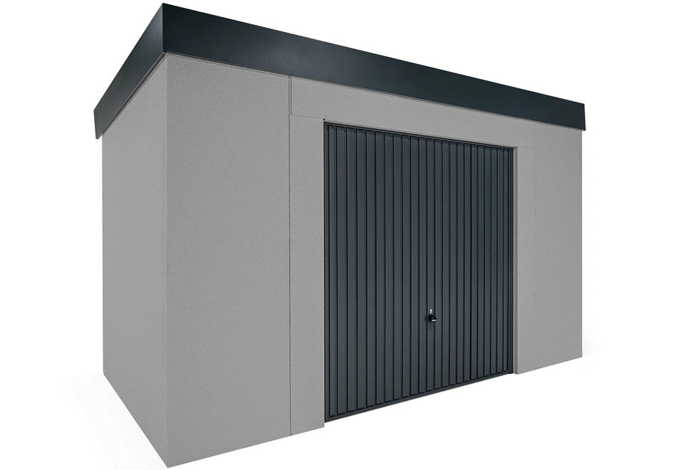 GARDEON® Gartenhaus mit sicherer Garagentür von Hörmann