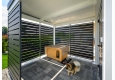 GARDEON® Gartenhaus mit Tür, Fenster, Lichtband und Überdachung
