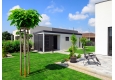 GARDEON® Gartenhaus mit Tür, Fenster, Lichtband und Überdachung