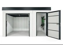GARDEON® Gartenhaus mit Tür und sicherem Garagentor von Hörmann