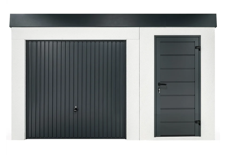 GARDEON® Gartenhaus mit Tür und sicherem Garagentor von Hörmann