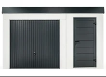 GARDEON® Gartenhaus mit Tür und sicherem Garagentor von Hörmann