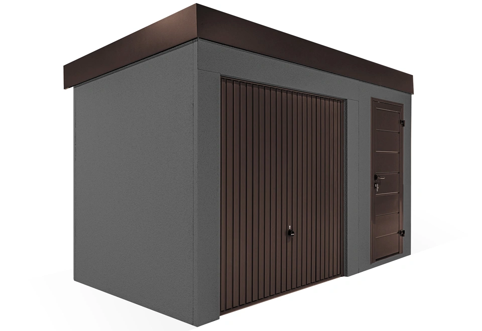 GARDEON® Gartenhaus mit Türen und Hörmann-Garagentor