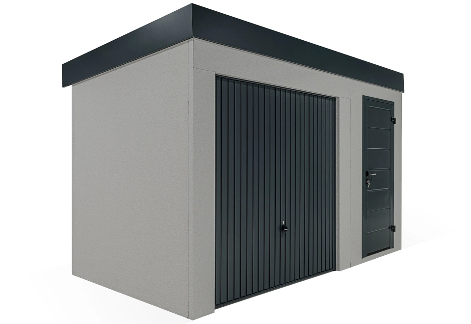 GARDEON® Gartenhaus mit Türen und Hörmann-Garagentor